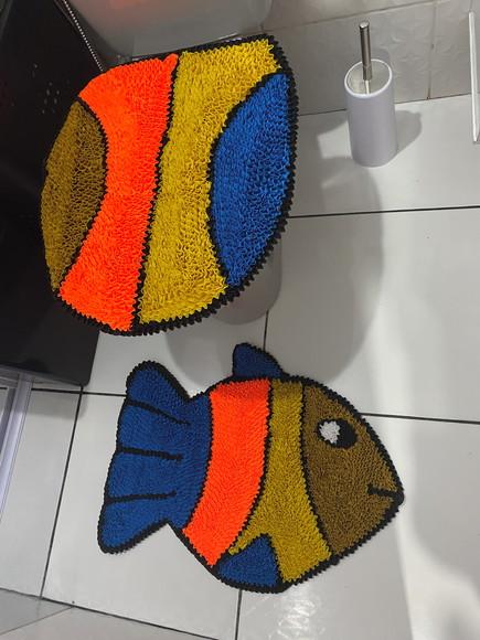 Tapetes Frufru Lavabo Peixe Antiderrapante