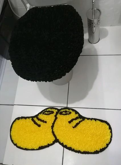 Tapetes Frufru Lavabo Sapato Mickey Antiderrapante