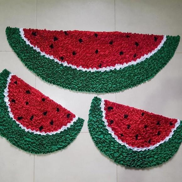 Tapetes Frufru Melancia 1m40cm Antiderrapante