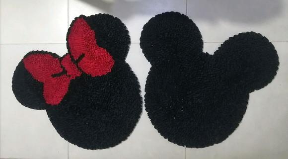 Tapetes Frufru Mickey/minnie Antiderrapante