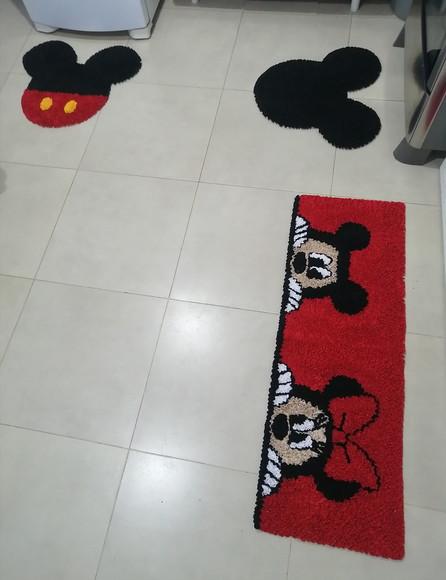 Tapetes Frufru Minnie e Mickey 1m20cm Antiderrapante