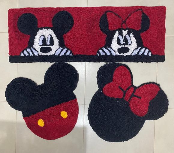 Tapetes Frufru Minnie e Mickey Antiderrapante