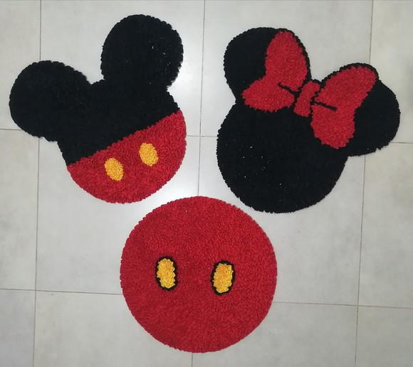 Tapetes Frufru Minnie e Mickey Antiderrapante