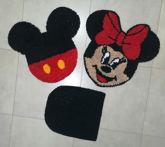 Tapetes Frufru Minnie e Mickey Antiderrapante
