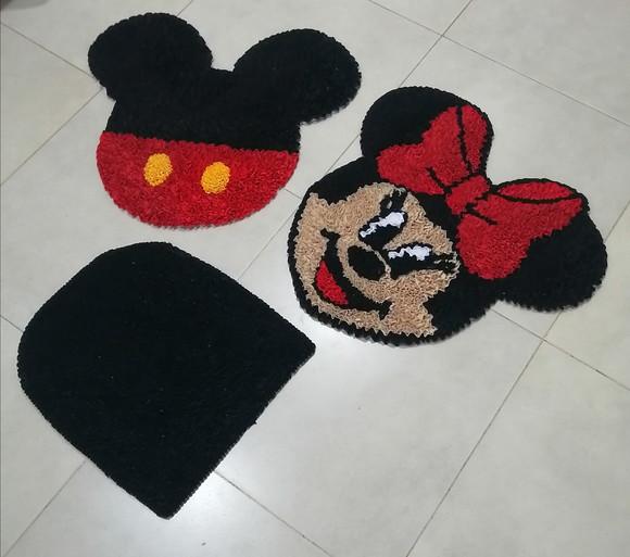 Tapetes Frufru Minnie e Mickey Antiderrapante