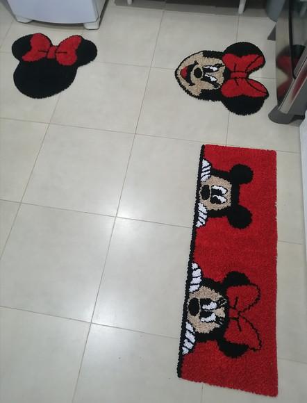Tapetes Frufru Minnie e Mickey Antiderrapante
