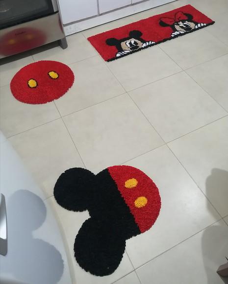 Tapetes Frufru Minnie e Mickey Antiderrapante