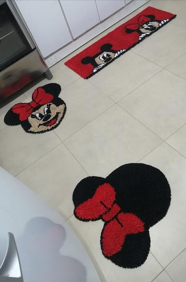 Tapetes Frufru Minnie e Mickey Antiderrapante