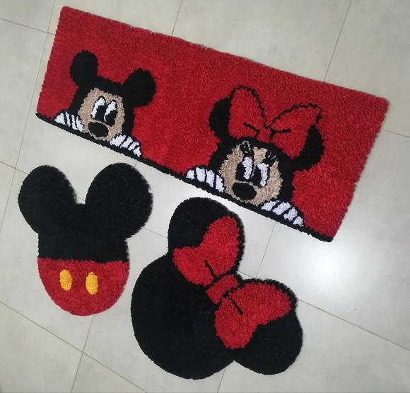 Tapetes Frufru Minnie e Mickey Antiderrapante