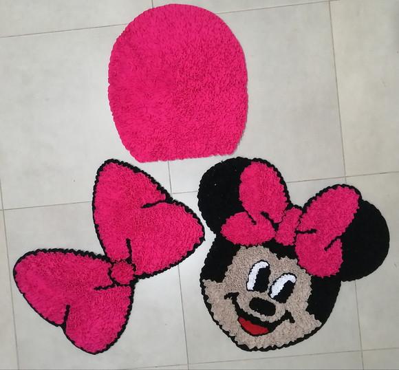 Tapetes Frufru Minnie Pink Antiderrapante