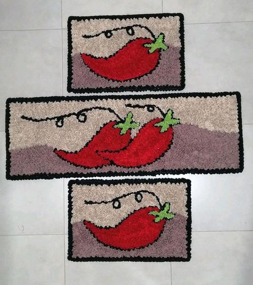 Tapetes Pimenta 1m60cm Frufru Antiderrapante