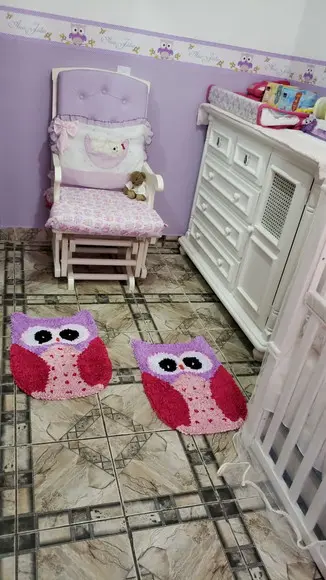 2 Corujas em Frufru Antiderrapante