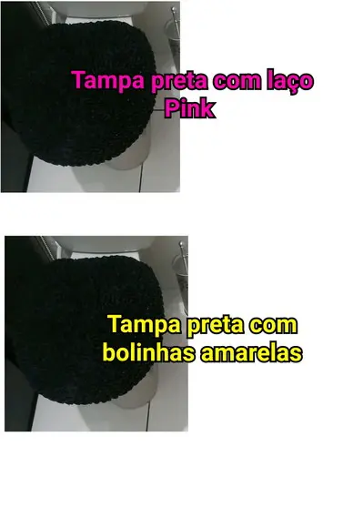 2 Tampas Frufru Pretas com detalhes Antiderrapante