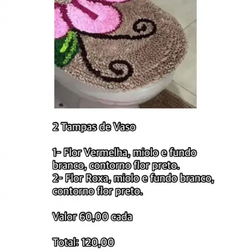 2 Tampas de Vaso Flor Frufru
