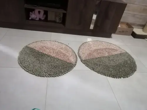 2 Tapetes de Sala Frufru Antiderrapante