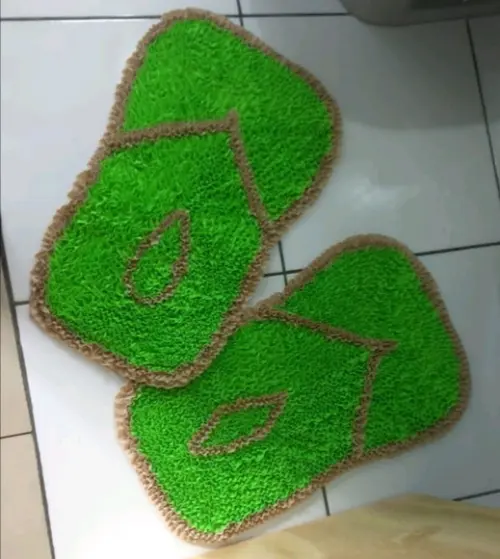 2 Tapetes Frufru Chinelo Antiderrapante