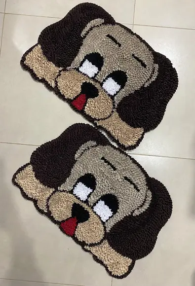 2 Tapetes Frufru Cachorros Antiderrapante