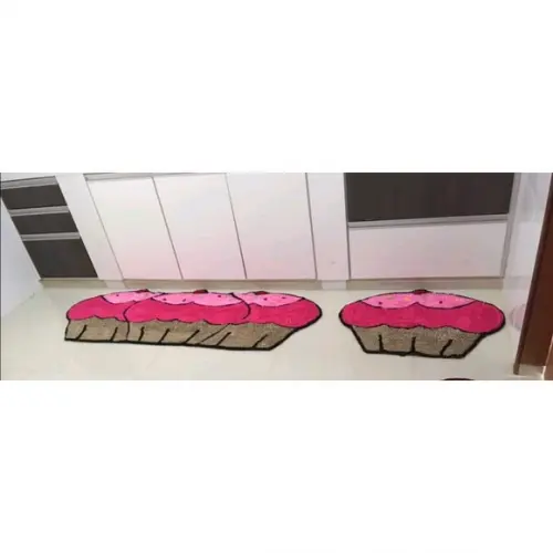 2 Tapetes Frufru Cupcake Antiderrapante