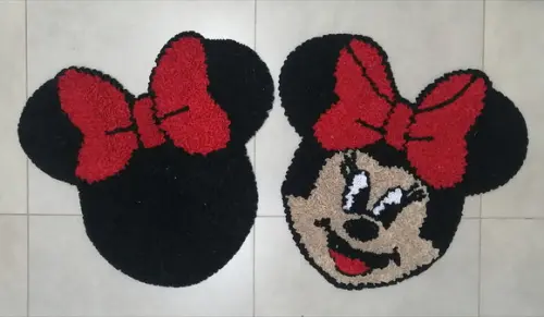 2 Tapetes Frufru Minnie Antiderrapante