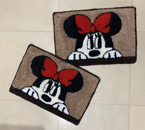 2 Tapetes Frufru Minnie Antiderrapante