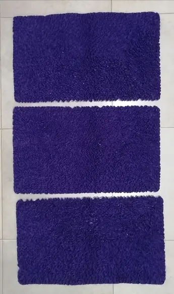 3 Tapetes Frufru Roxo Antiderrapante