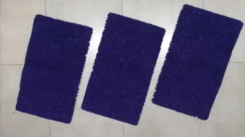 3 Tapetes Frufru Roxo Antiderrapante