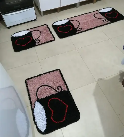 Jogo Cozinha Xícara em Frufru Antiderrapante