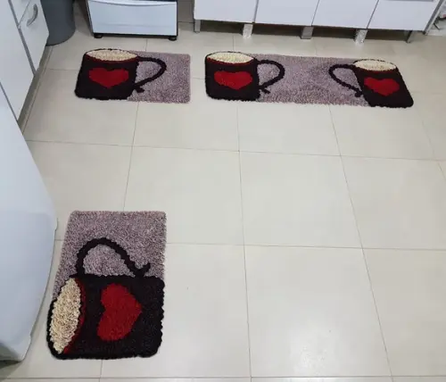 Jogo Cozinha Xícara em Frufru Antiderrapante