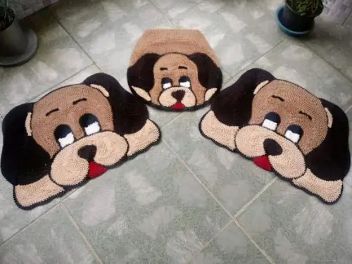 Jogo de Banheiro de Cachorro Frufru Antiderrapante
