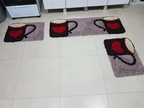 Jogo Cozinha Xícara em Frufru Antiderrapante