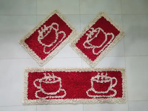 Jogo de Cozinha Frufru Xícaras Antiderrapante