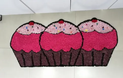 Passadeira de Cupcake em Frufru 1m20cm x 50cm Antiderrapante