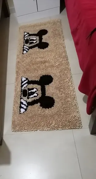 Passadeira de Frufru Mickey 1m20cm x 50cm Antiderrapante