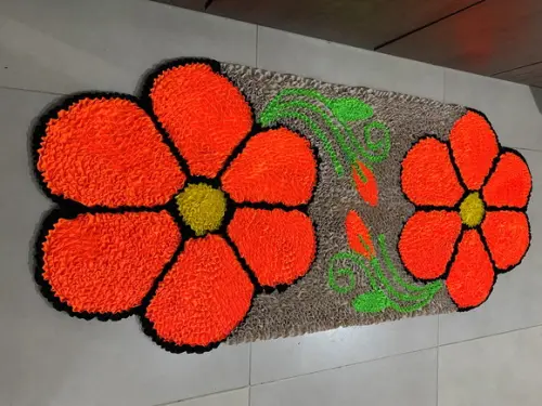 Passadeira Frufru 1m30cm x 55cm Antiderrapante