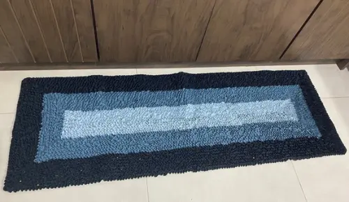 Passadeira Frufru Cinza/grafite/preto 1m20cm Antiderrapante