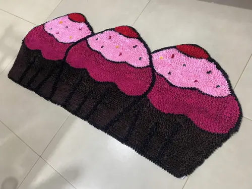 Passadeira Frufru Cupcake 1.20m x 50cm Antiderrapante