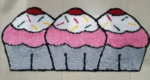 Passadeira Frufru Cupcake Antiderrapante
