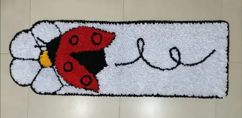 Passadeira Frufru Joaninha 1m20cm x 40cm Antiderrapante