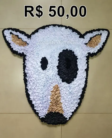 Tapete de Bull Terrier em Frufru com Antiderrapante