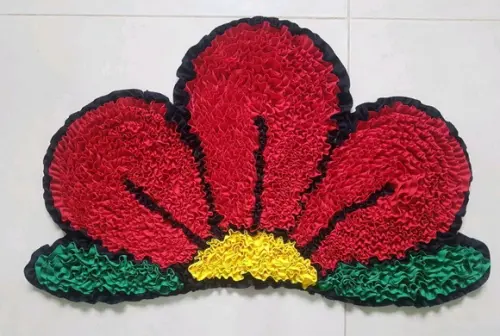 Tapete de Flor em Frufru com Antiderrapante