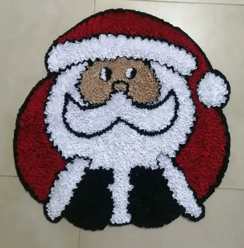 Tapete de Papai Noel em Frufru Antiderrapante