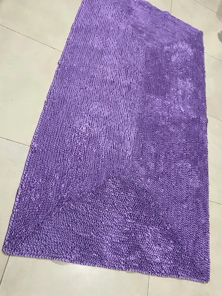 Tapete Frufru 1m70cm x 90cm Lilás Antiderrapante