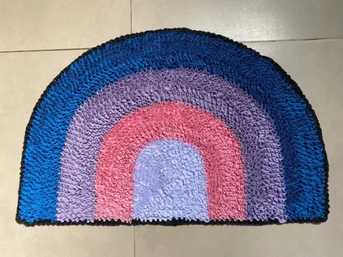 Tapete Frufru Arco Íris 60cm x 40cm Antiderrapante