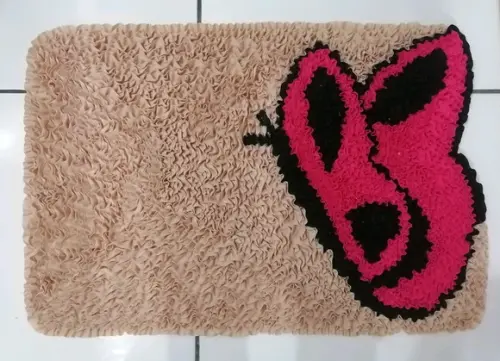 Tapete Frufru Borboleta Antiderrapante