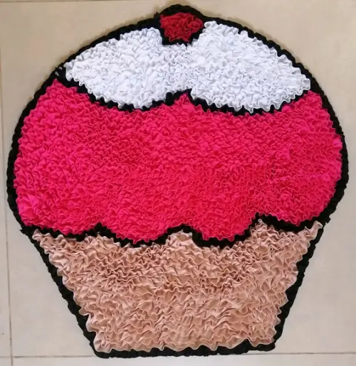 Tapete Frufru Cupcake Antiderrapante