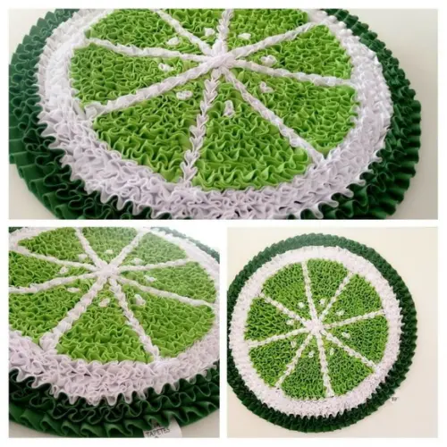 Tapete Frufru Limão 50cm x 50cm Antiderrapante