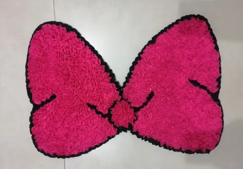 Tapete Frufru Laço Pink Antiderrapante
