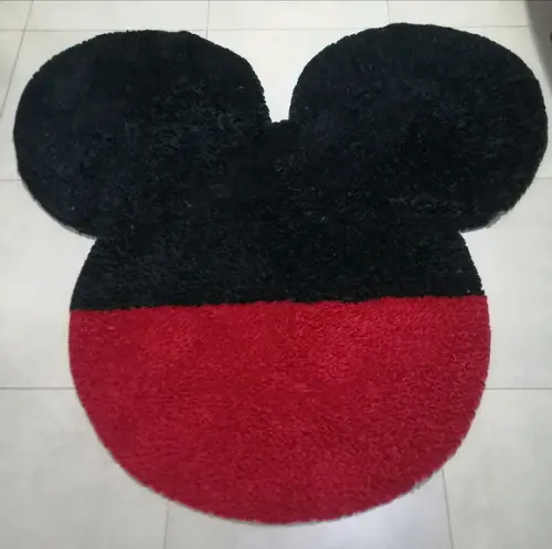 Tapete Frufru Mickey 1m50cm Antiderrapante