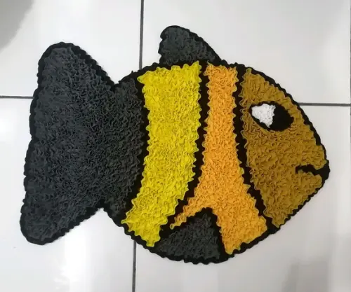 Tapete Frufru Peixe Antiderrapante