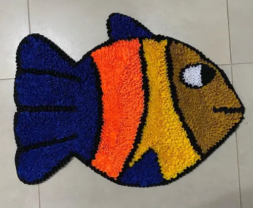 Tapete Frufru Peixe Antiderrapante